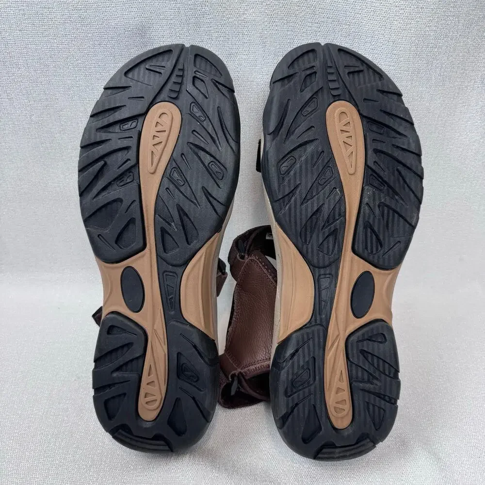 Sport Men Brown Sandal Adjustable Comfortable and Support Hiking Shoe US 12